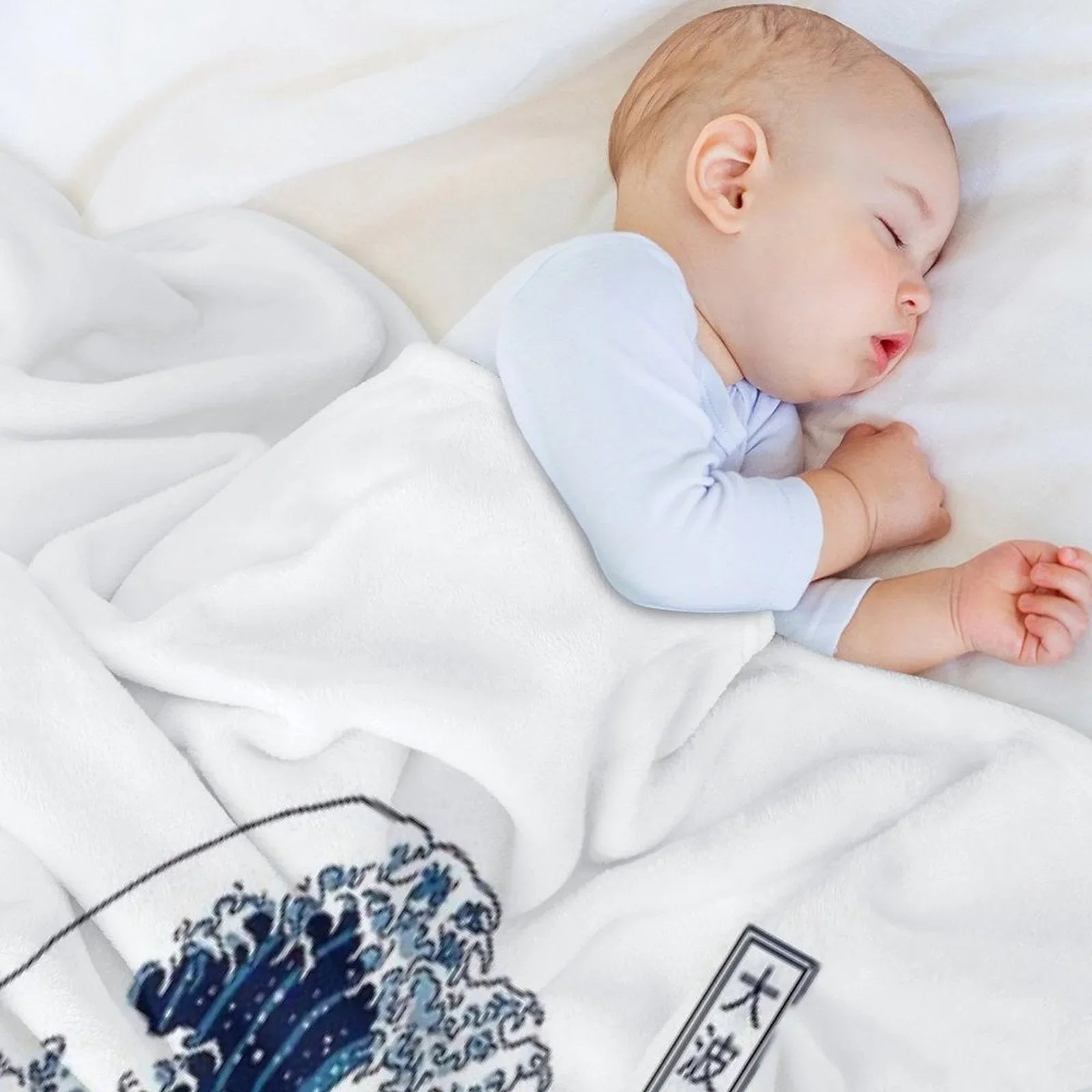 The Great Kanagawa Tea Throw Blanket