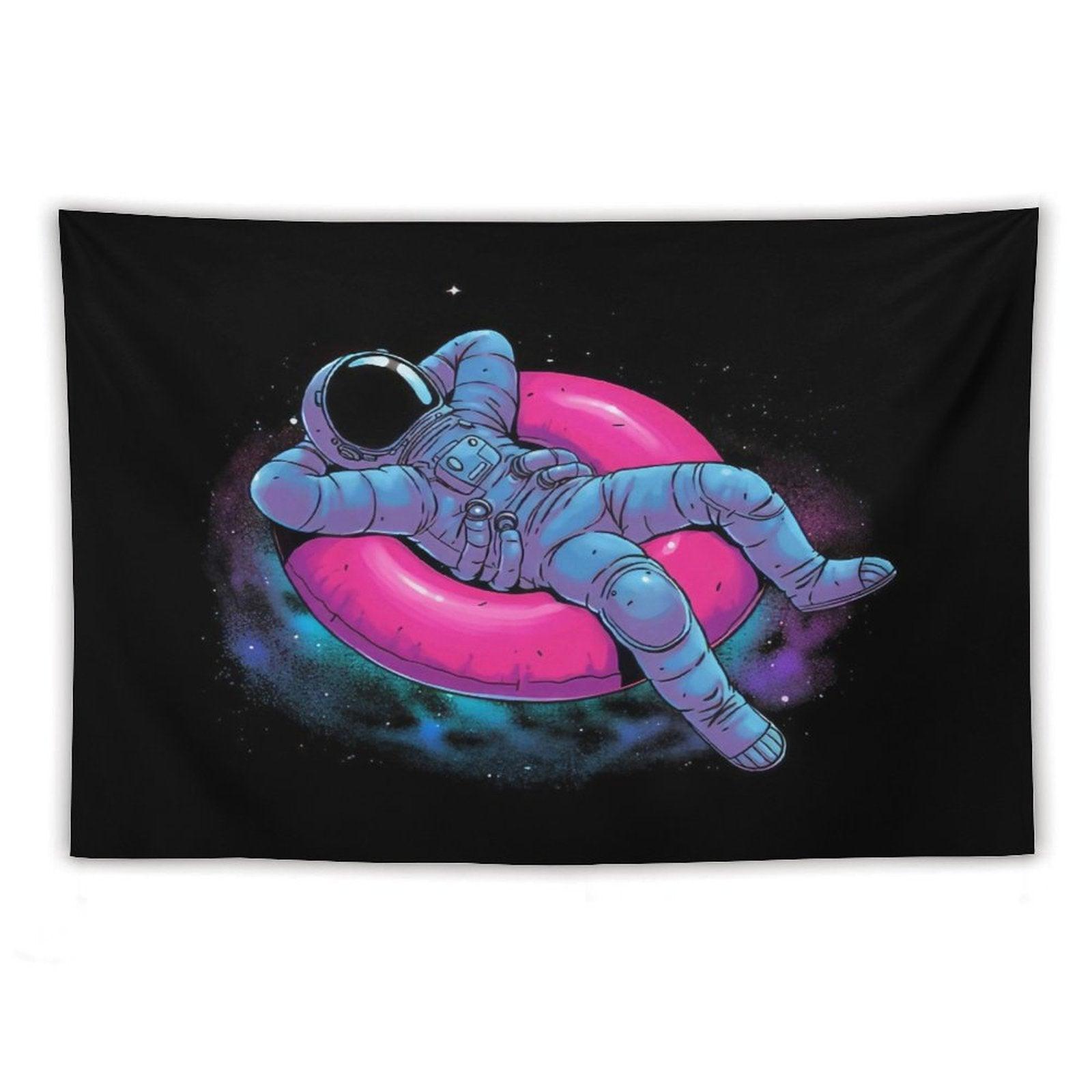 Astronaut Floating Dream in Space Tapestry