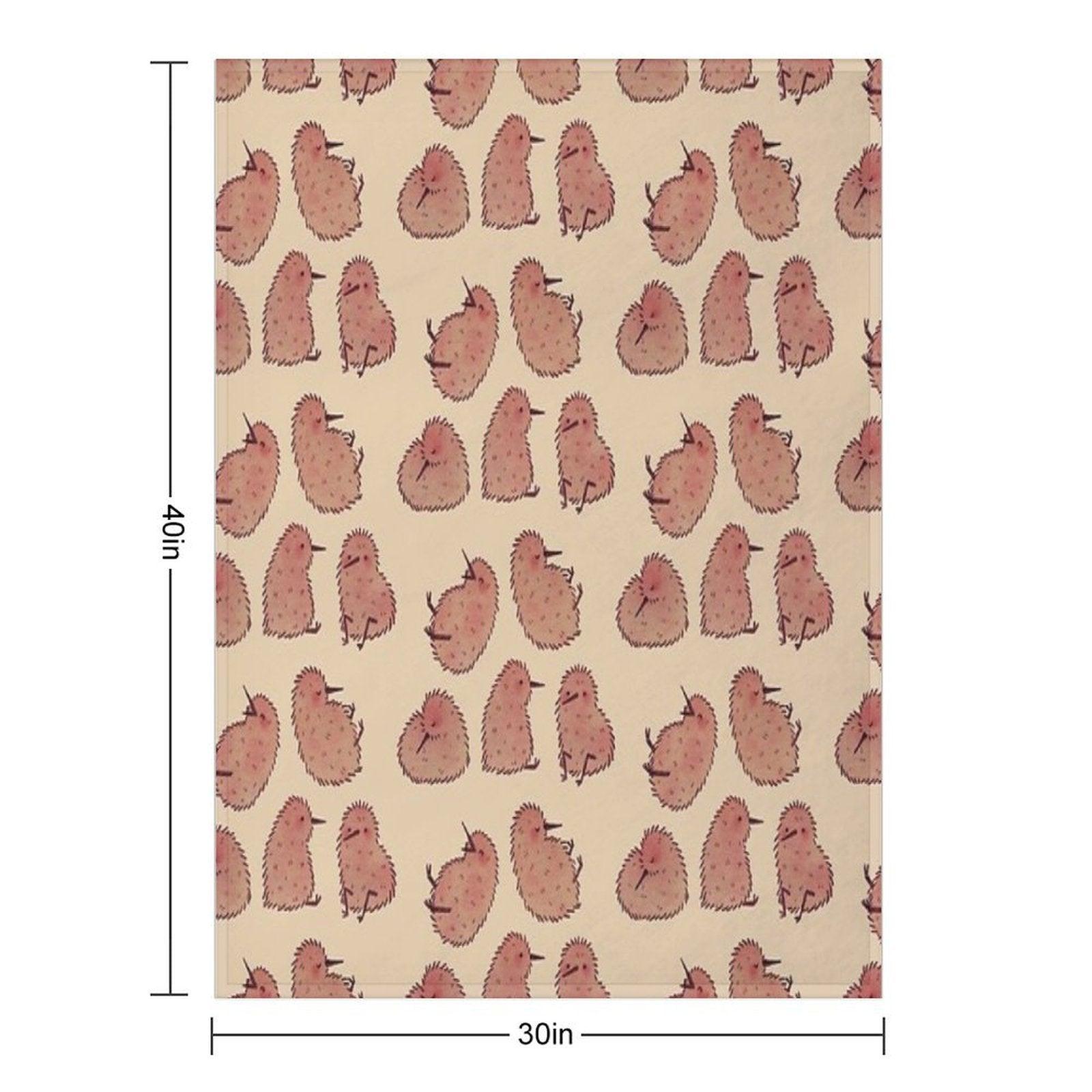 Cute Kiwi Birds Throw Blanket