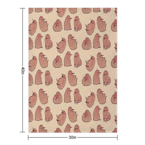 Cute Kiwi Birds Throw Blanket
