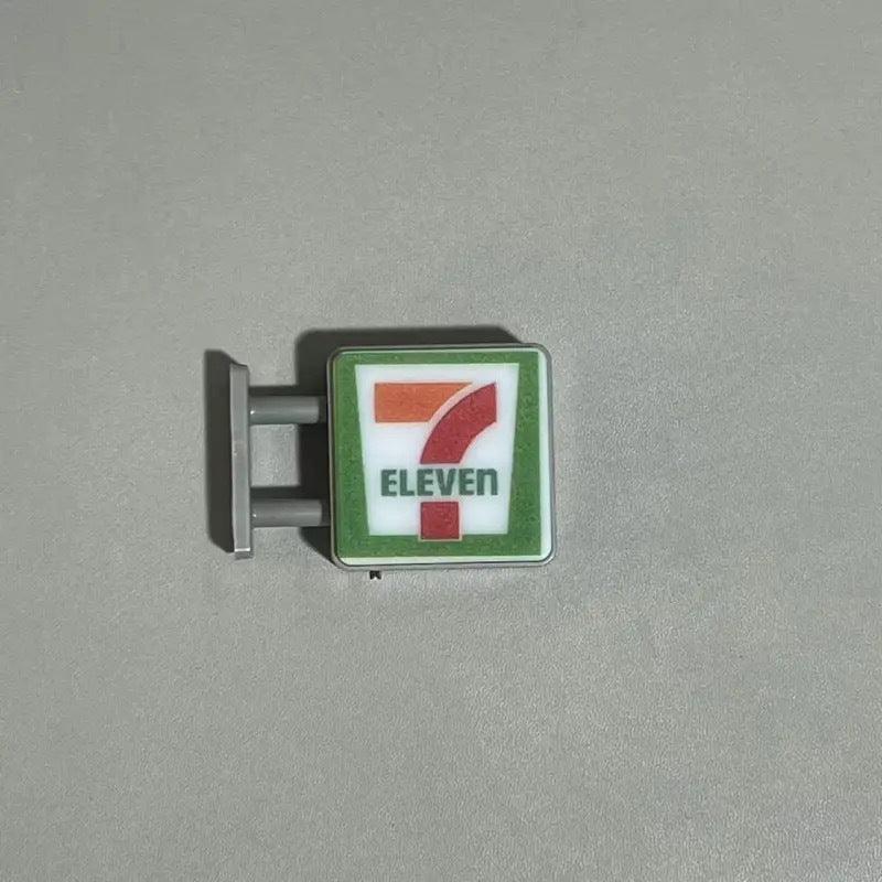 Convenience store refrigerator sticker creative light display board can magnetically attract Rosen 711 family lightbox toy model to emit light