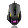Wired optical gaming mouse with seven key macro light emitting breathing light - black