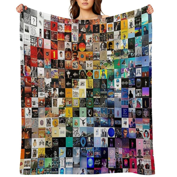 Rainbow Musical Full Album Collage Versatility Throw Blanket