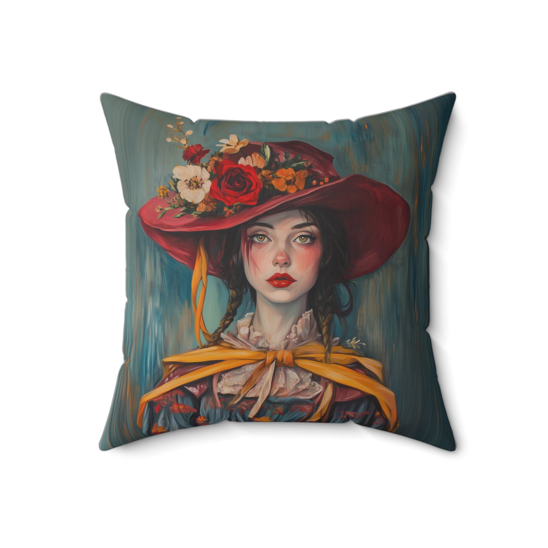 Microsuede Cushion / Autumn Fall Art / Woman - Morgan /