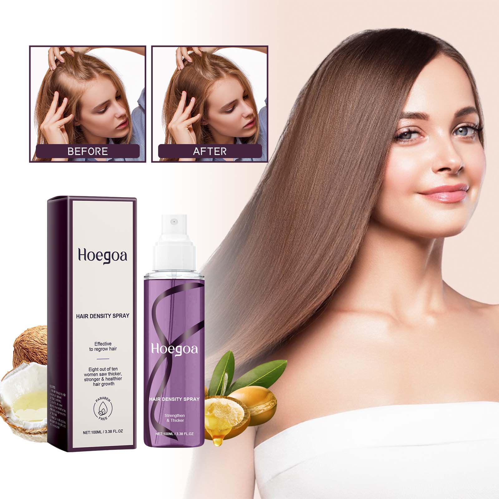 Volumizing And Dense Hair Spray, Repair Dry Hair, Strengthen Hair Nourishing And Volumizing Hair Treatment Spray