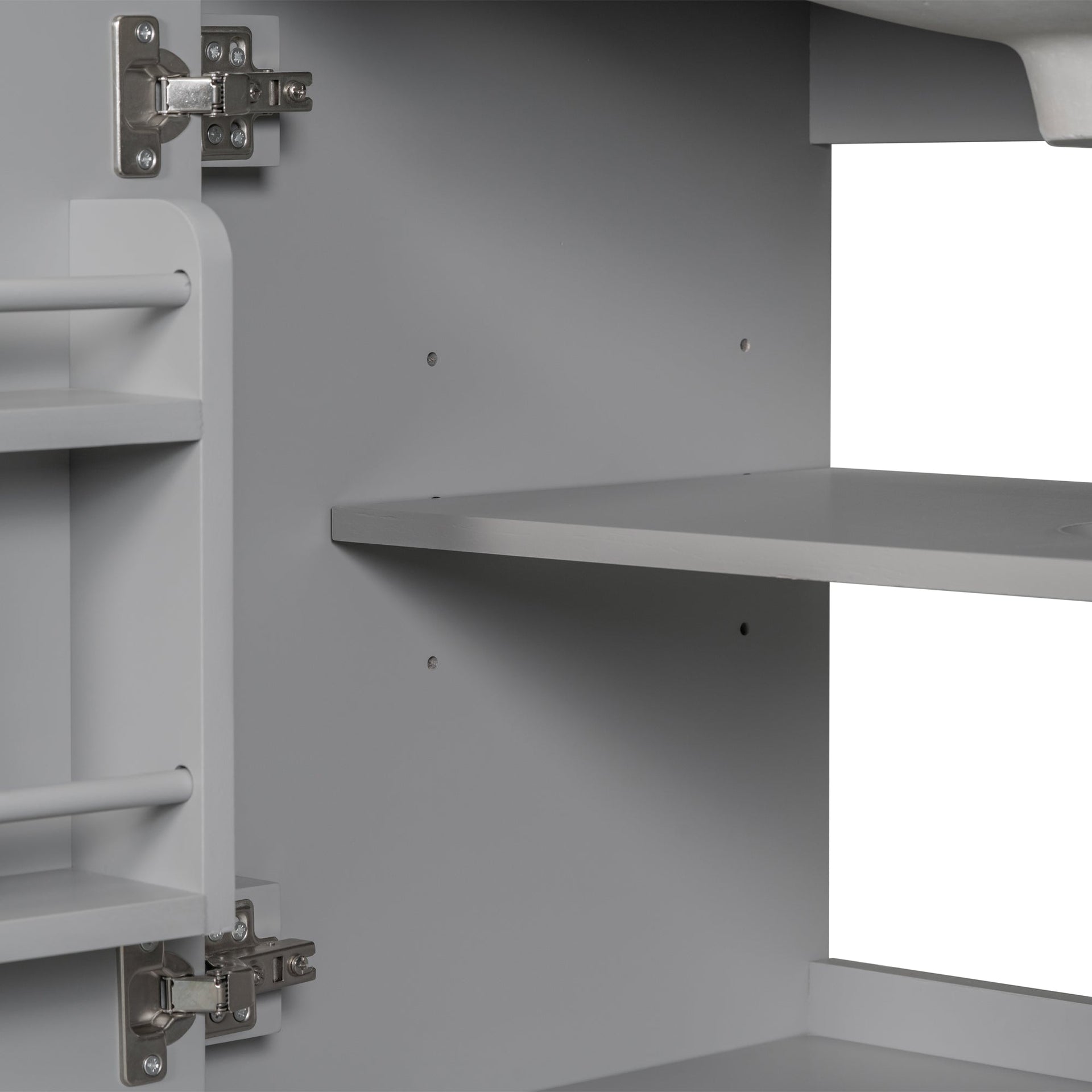 30 inch bathroom vanity no sink  base only gray