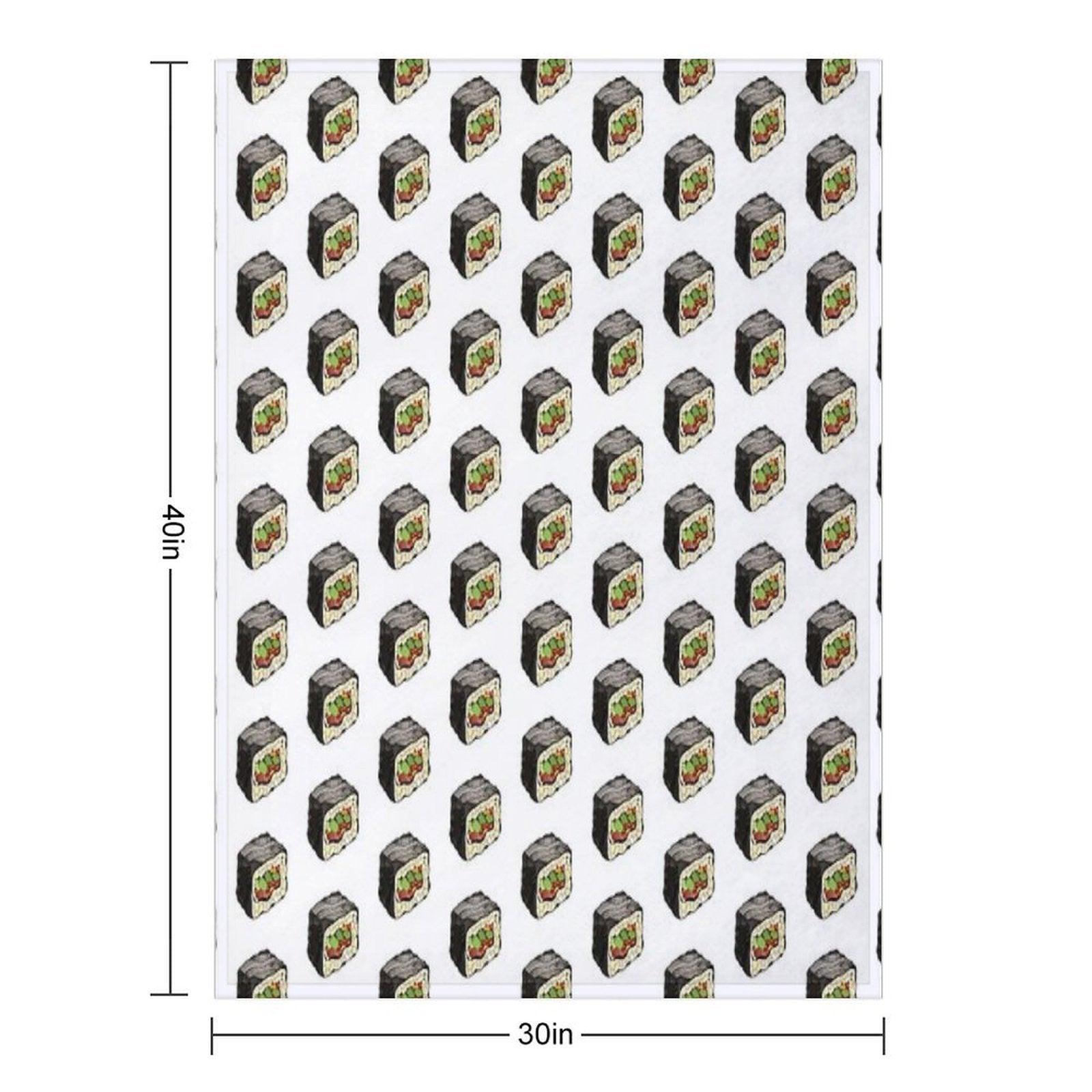 Sushi Illustration Throw Blanket