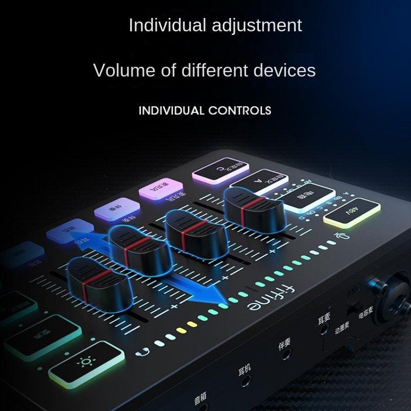 Fifine Game Live Streaming Equipment SC3 Full Set USB External Sound Card Microphone Desktop Karaoke