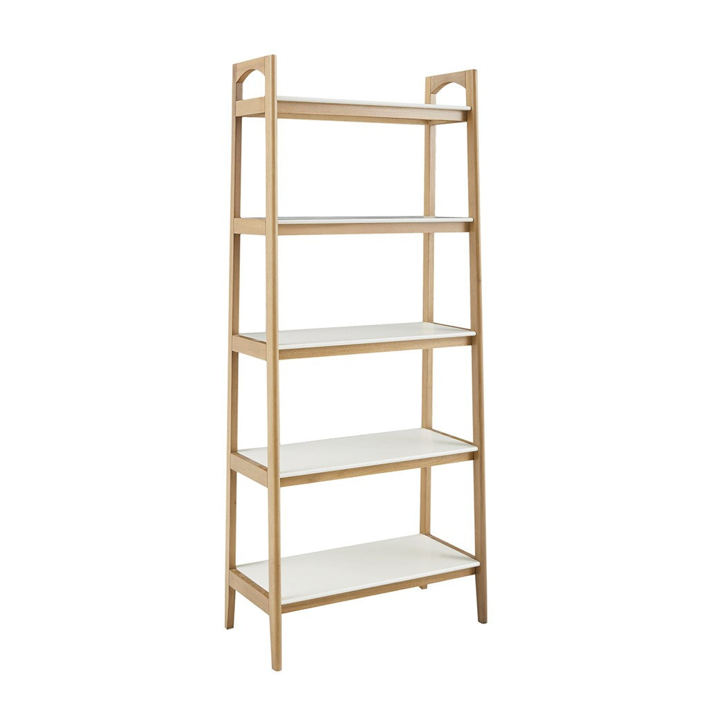 Parker Off-White/Natural Shelf Bookcase by Madison Park - Gifts for You 'n Me