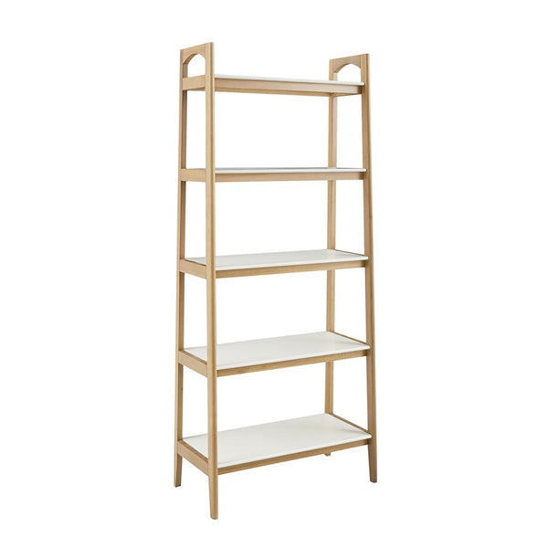 Parker Off-White/Natural Shelf Bookcase by Madison Park - Gifts for You 'n Me
