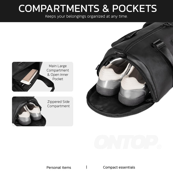 Leather Travel Duffle Bag Weekender