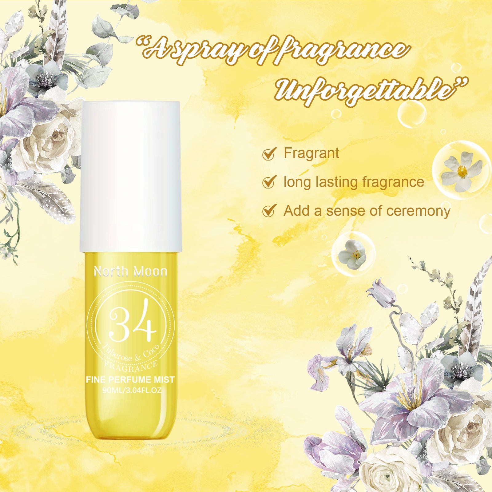 Perfume Spray Fresh Lasting Fragrance Non-Pungent Women's Date Perfume Spray
