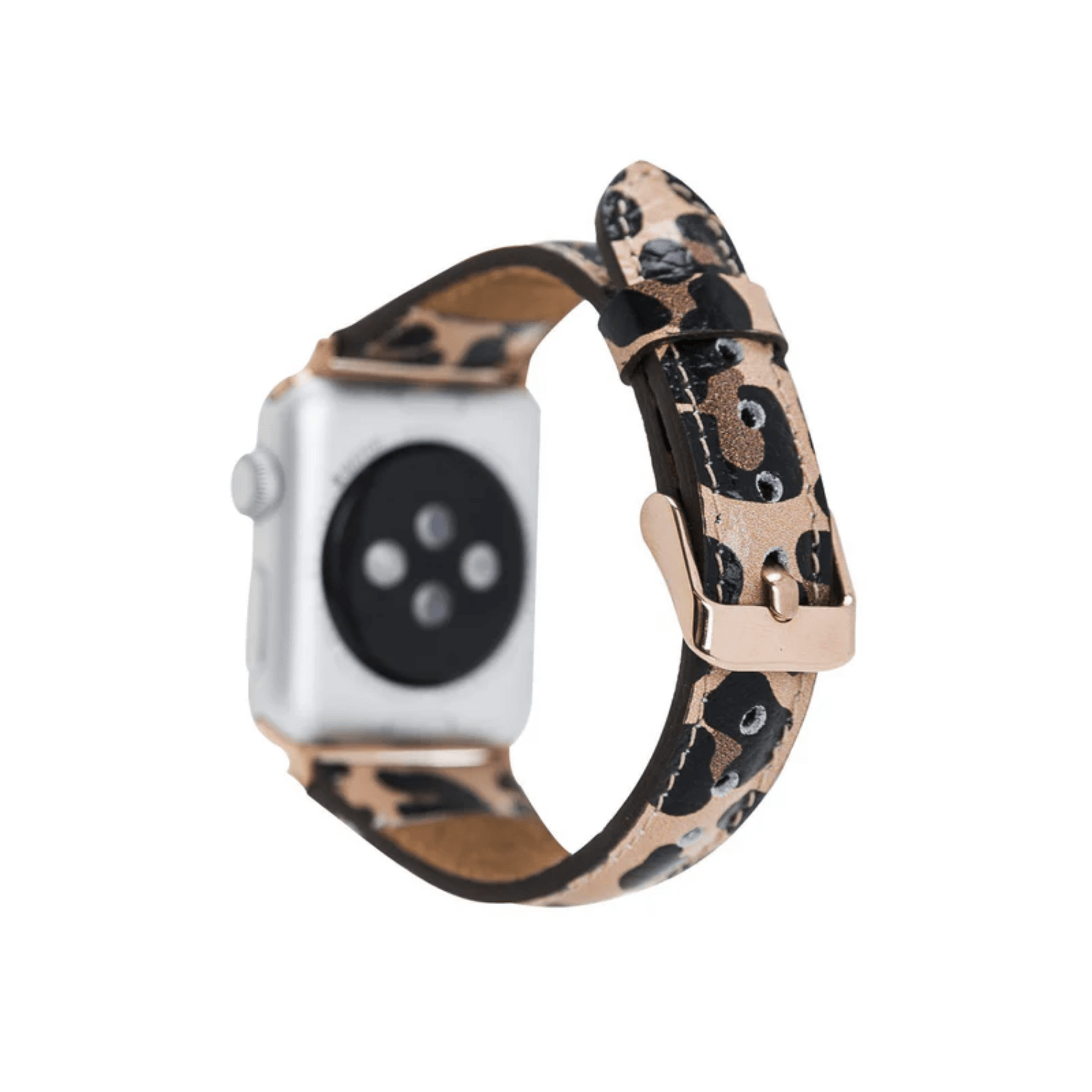 Classic Leopard Print Leather Apple Watch Band - Dallas LEATHERE