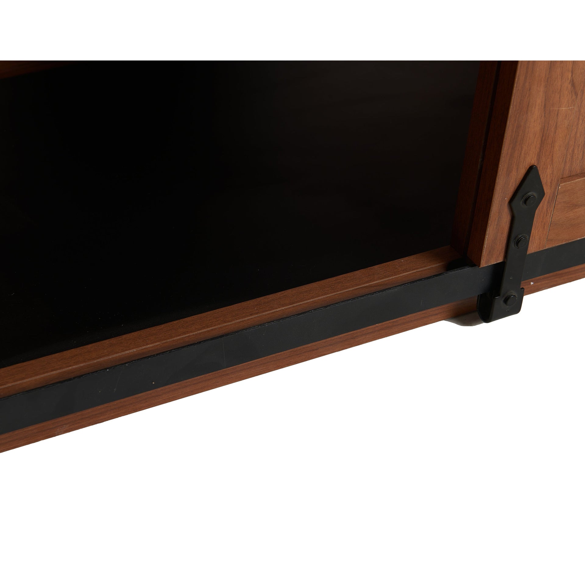 56'L, Furniture Style 2 in 1 Dog Crate with Padded Seat, Sliding Barn Door, Luxury Wooden Dog Kennel, End of Bed Bench Ottoman with Removable Cushion for Bedroom, Living Room, Walnut