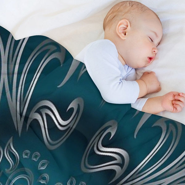 Shades of  Blue Comfort Throw Blanket