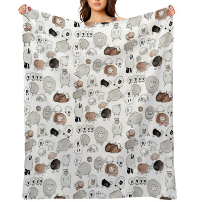 Sheep Travel-friendly Throw Blanket