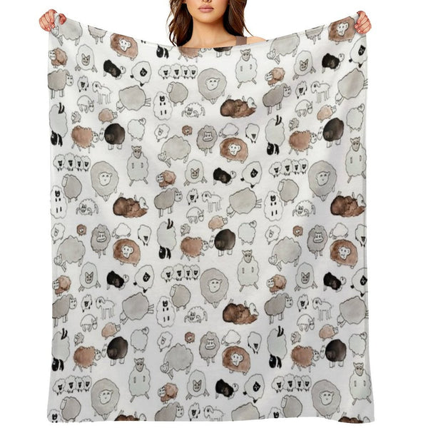 Sheep Travel-friendly Throw Blanket