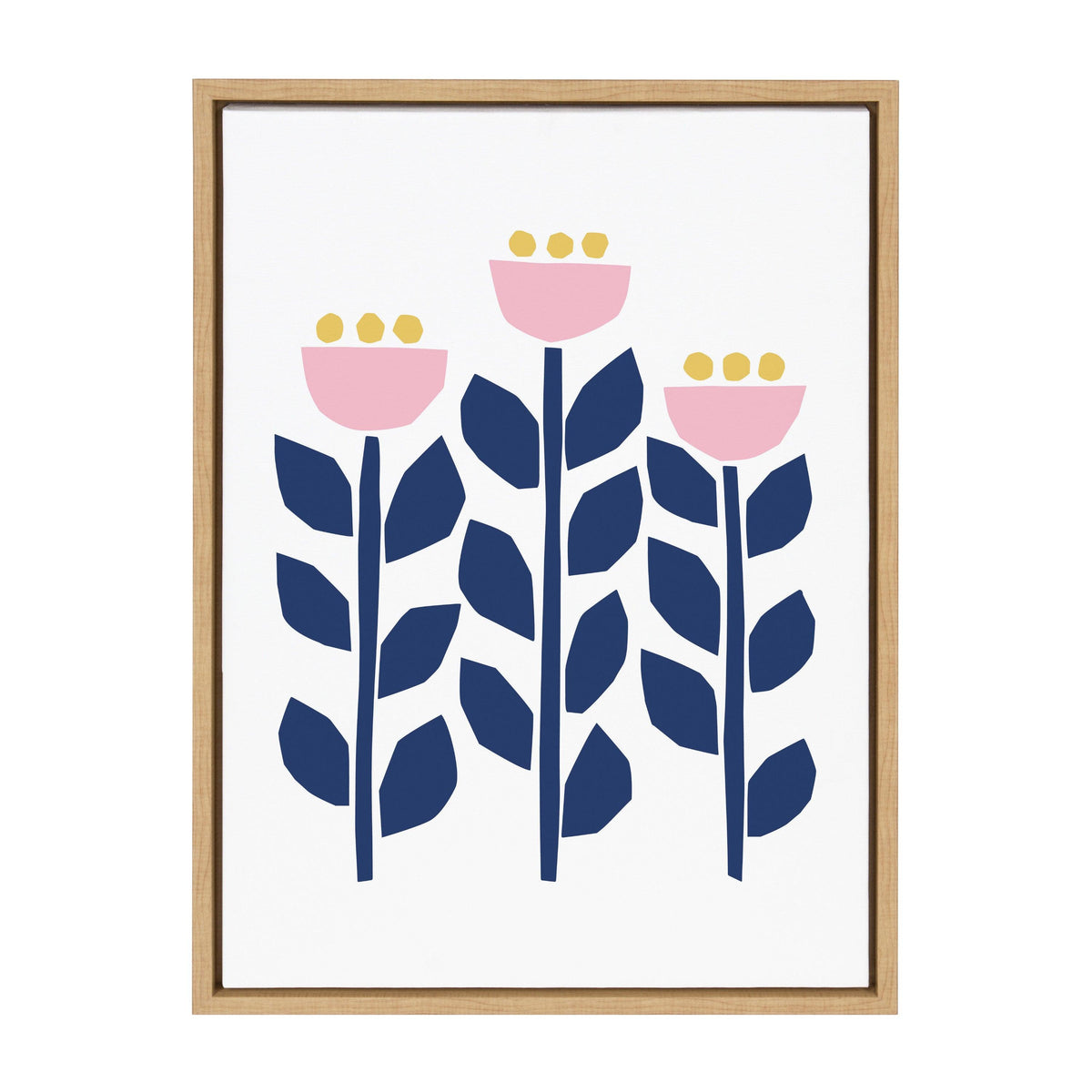 Sylvie Nordic Flowers Framed Canvas by Myriam Van Neste
