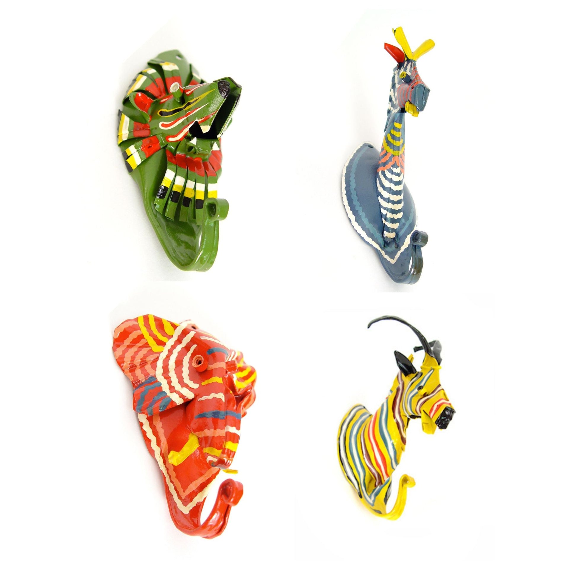 S/4 Painted Tin Hooks
