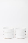 Sonnet Stoneware Bowl - Matte White/Glossy White - Set of 6