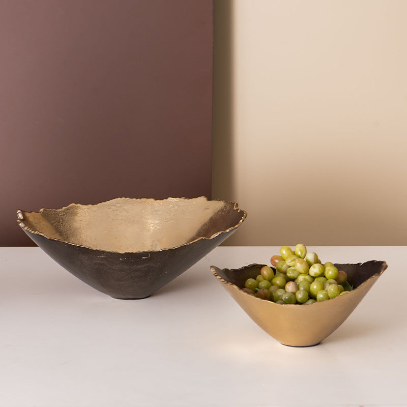 Modern Luxury Oval Edge Decorative Tray Creative Home Dining Table Fruit Plate Ornament