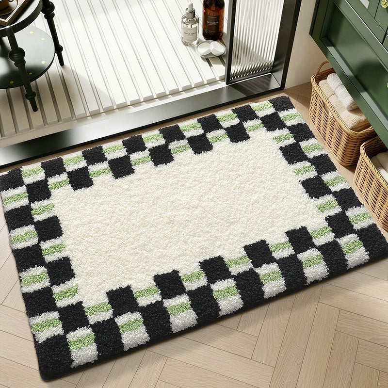 Water-absorbent Non-slip Geometric Lattice Floor Mat