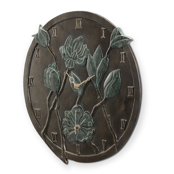 Flower Wall Mounted Garden Clock and Thermometer - Gifts for You 'n Me