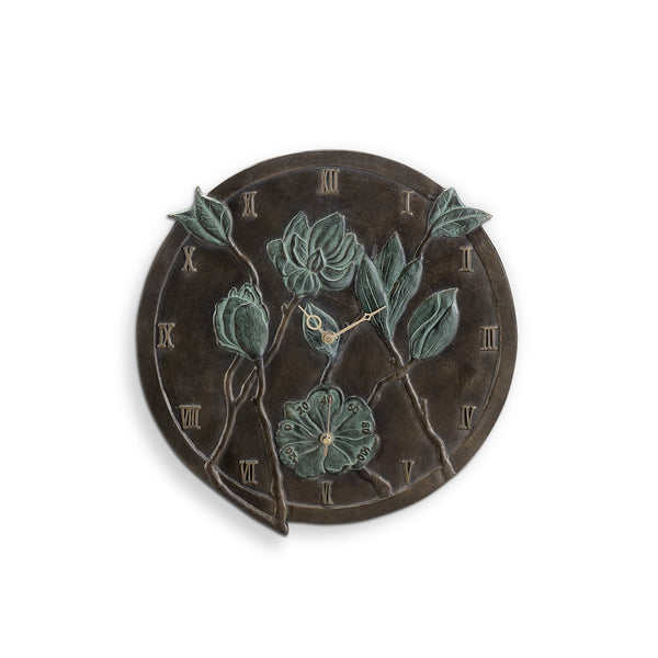 Flower Wall Mounted Garden Clock and Thermometer - Gifts for You 'n Me