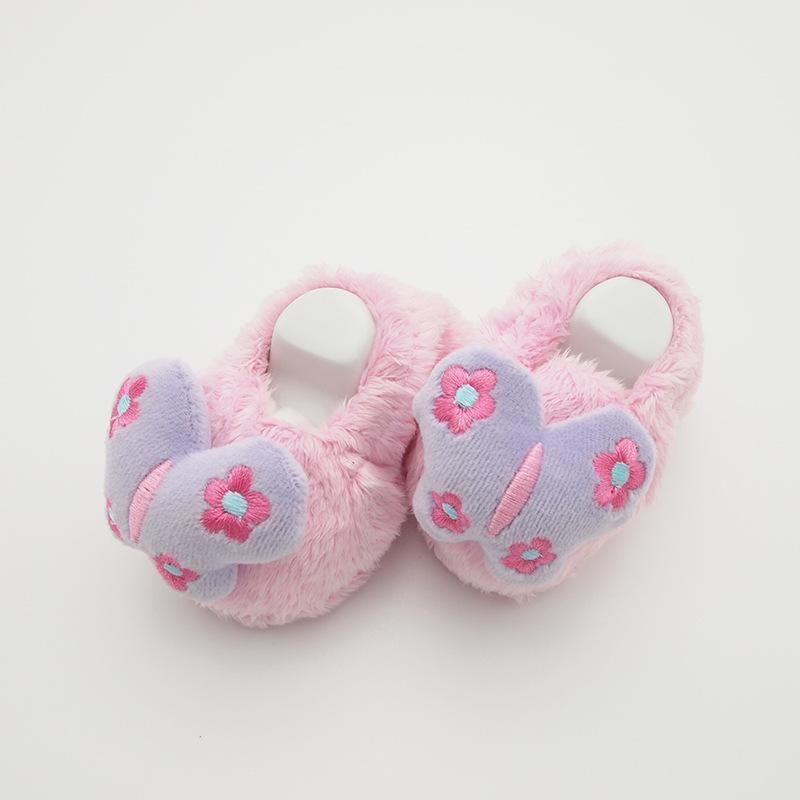 Butterfly Cute Modern Warm Baby Shoes Winter Fashion Leisure Wool Shoes Unique Design Perfect Birthday Gift For Girls