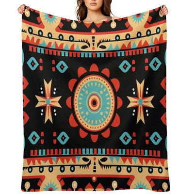 Indigenous Cherokee Nation Pattern Travel-friendly Throw Blanket