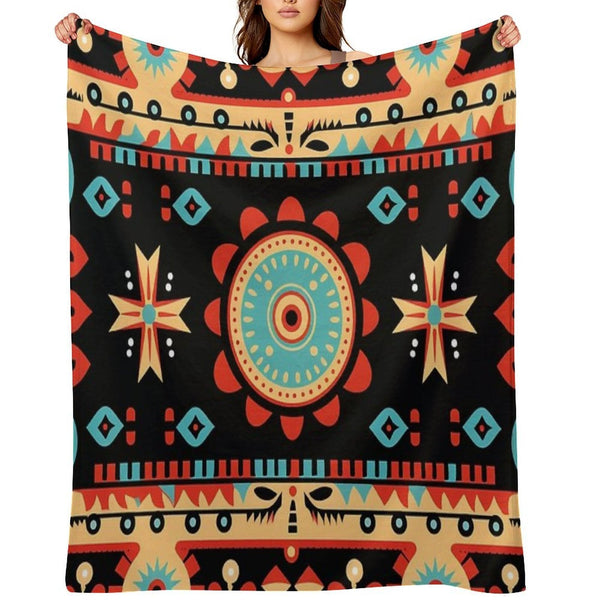Indigenous Cherokee Nation Pattern Travel-friendly Throw Blanket