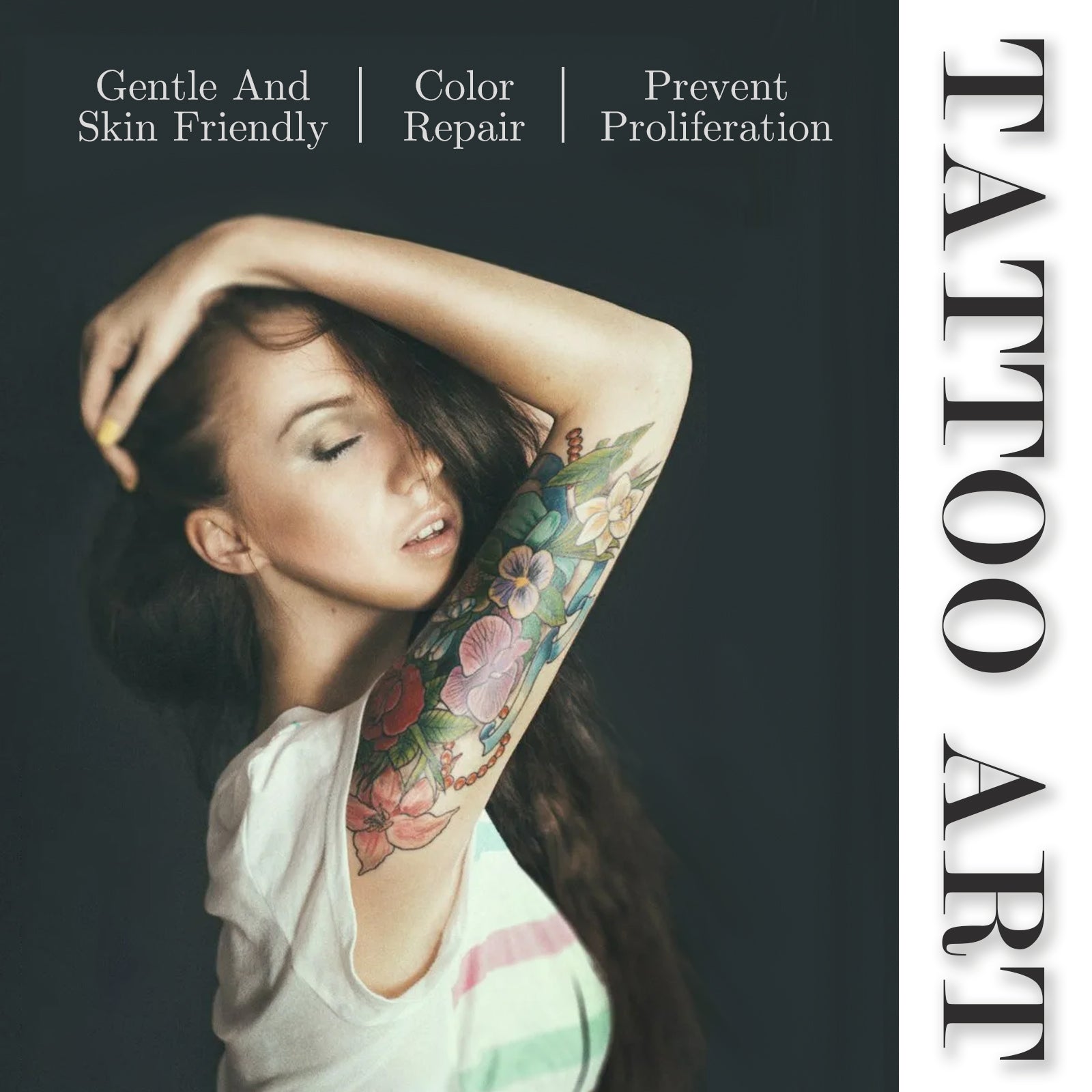 Tattoo Repair Cream, Tattoo Color Fixing Gentle Clean Moisturizing Skin Fade Tattoo Repair Cream