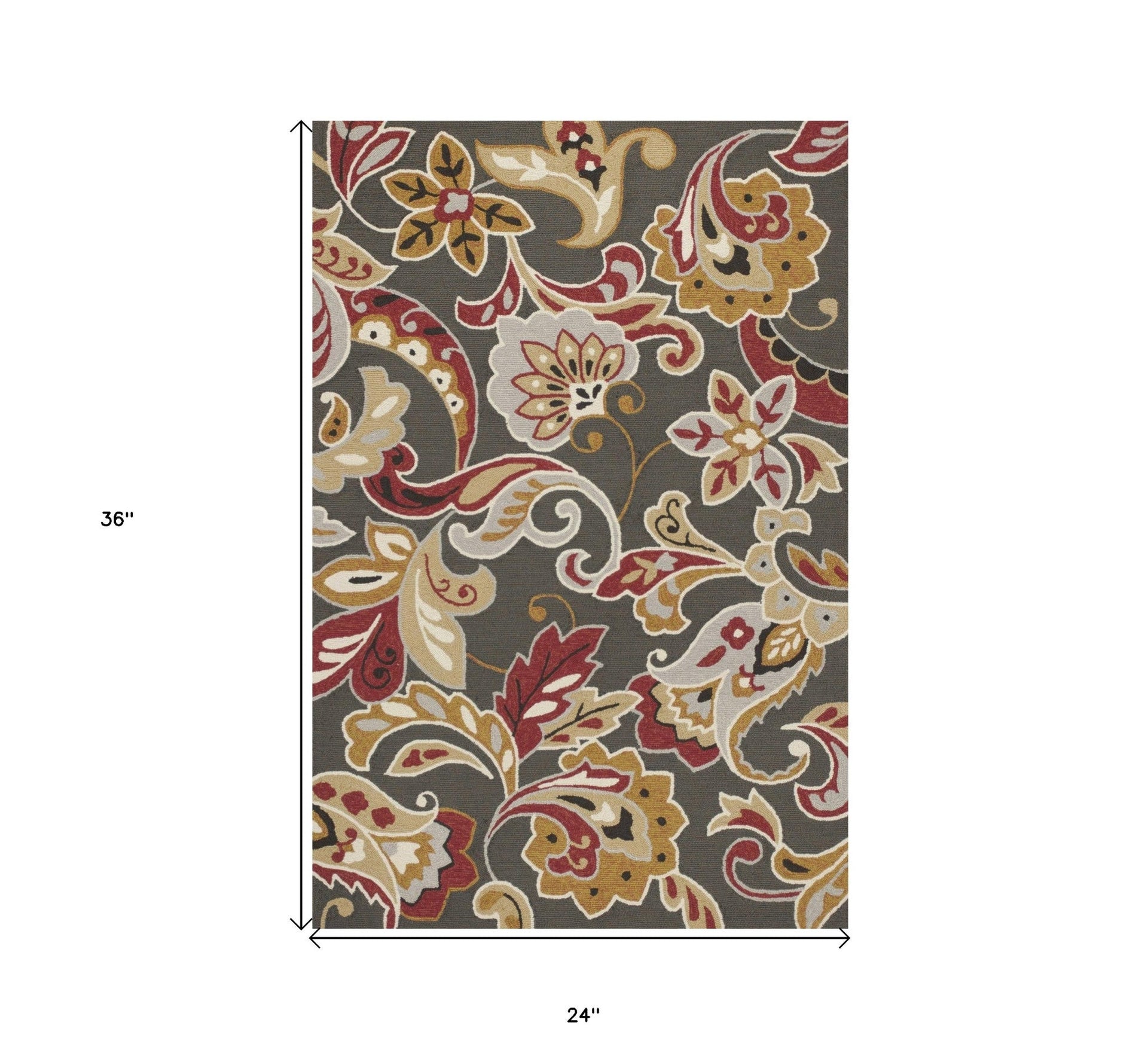 2' X 3' Taupe Hand Tufted Area Rug