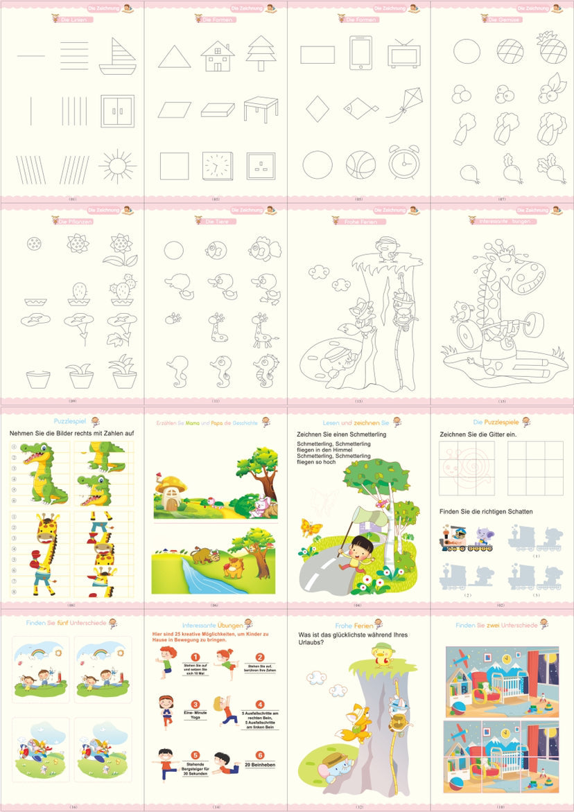 Full English version of calligraphy stickers Children's groove copybook Student hard pen practice copybook Magic writing sticker