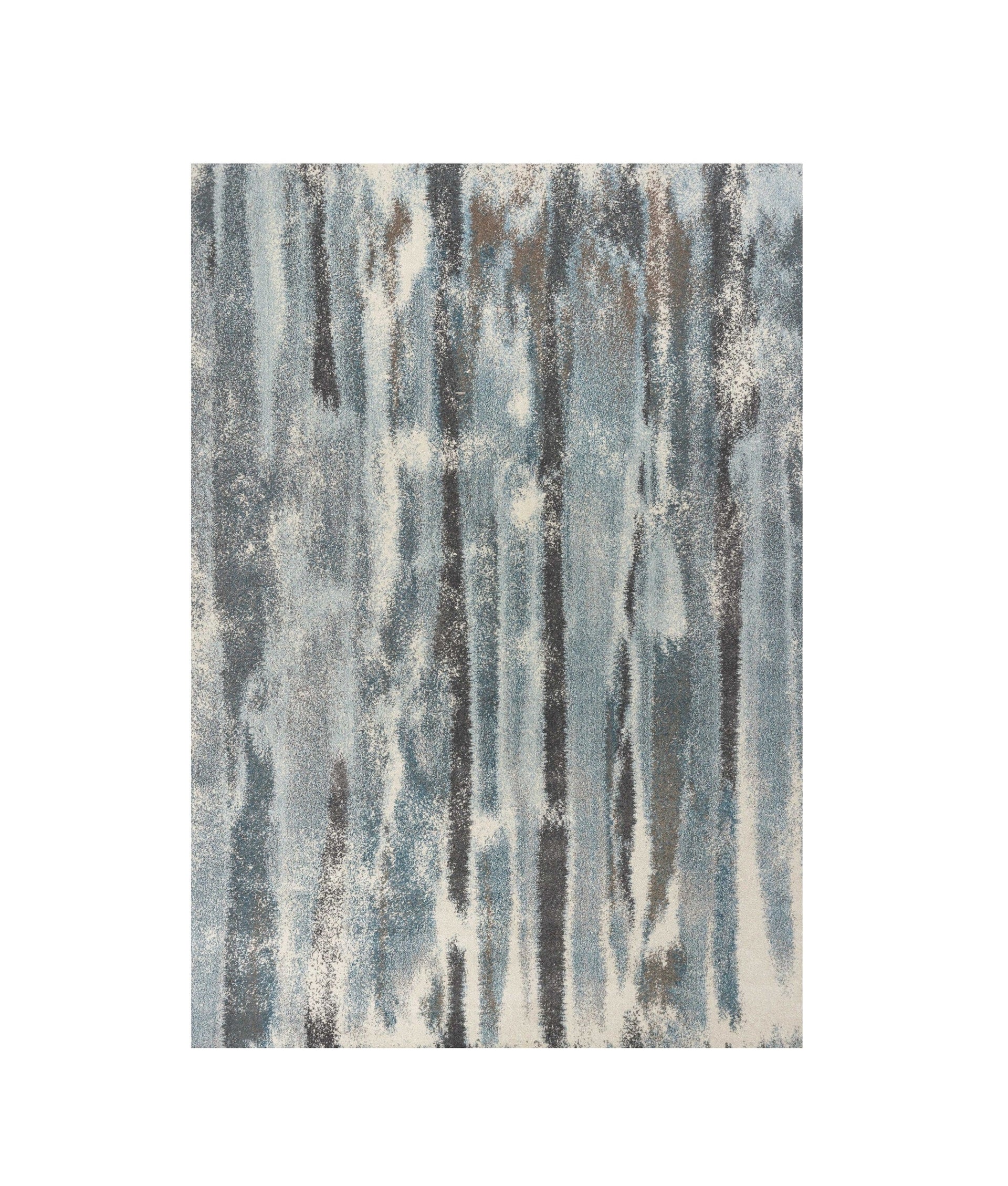 7' X 10'  Polypropylene Teal Area Rug