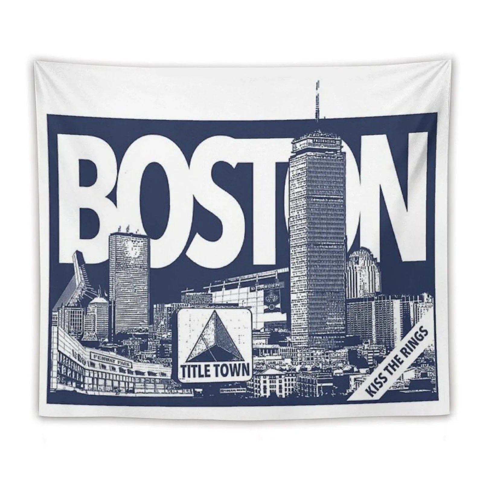 Title Town Skyline Tapestry