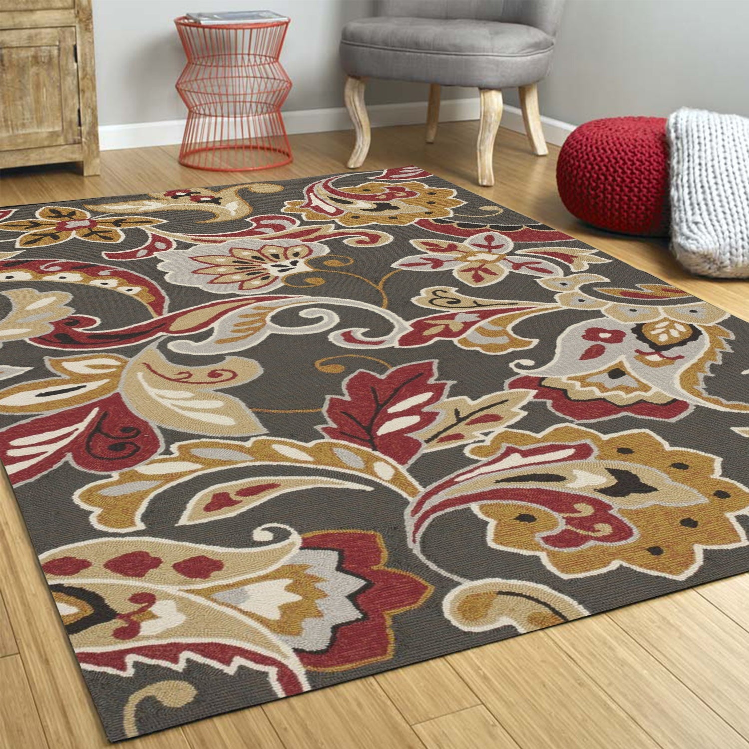 2' X 3' Taupe Hand Tufted Area Rug