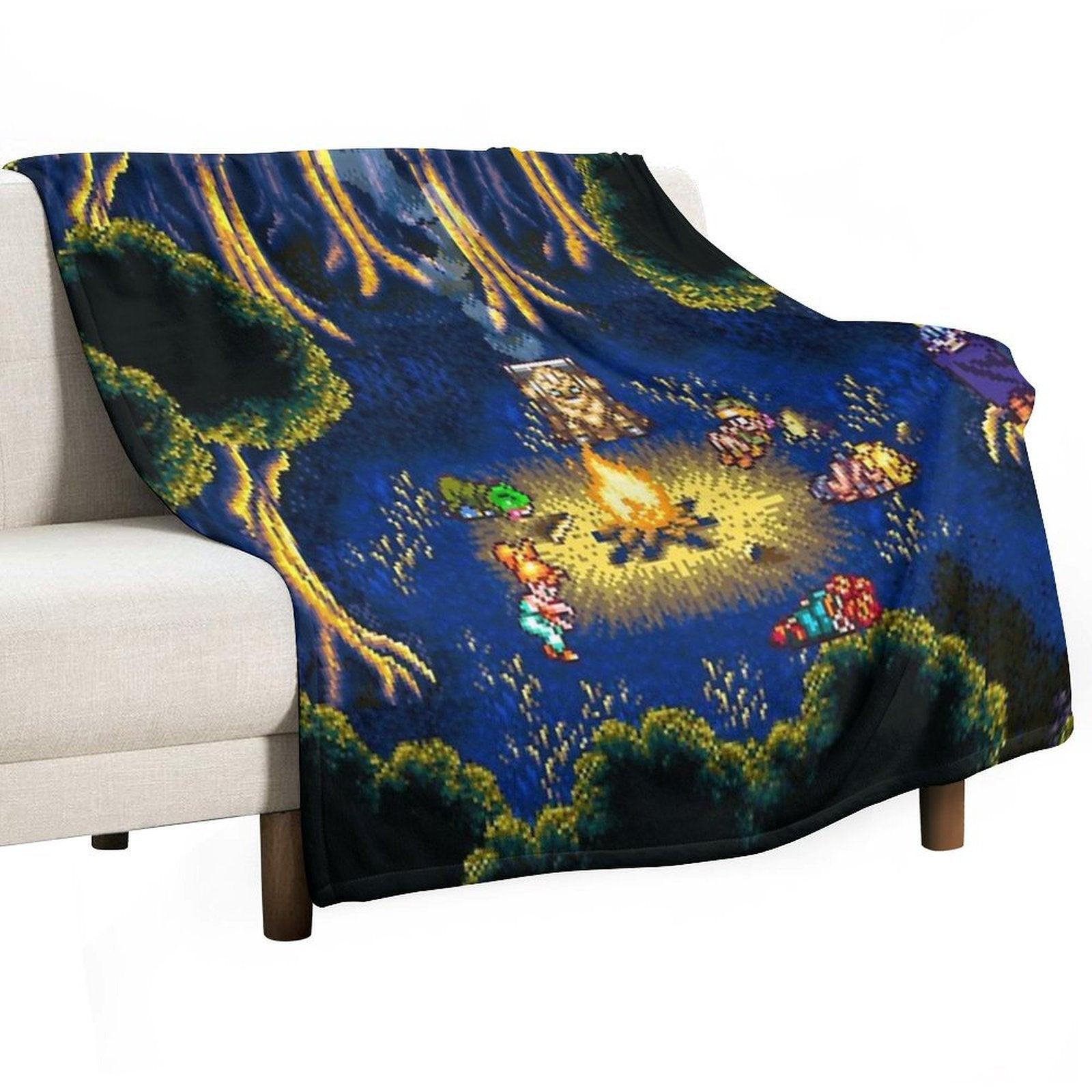 Chrono Trigger Campfire Throw Blanket