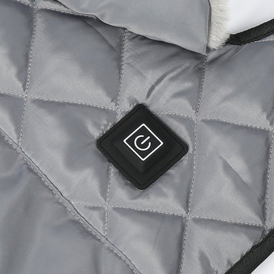 Heated Pet Clothing - New Fashion Warm Dog Cotton Jacket with Short Rabbit Fur
