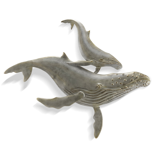 First Surfacing Whale & Cub Wall Plaque