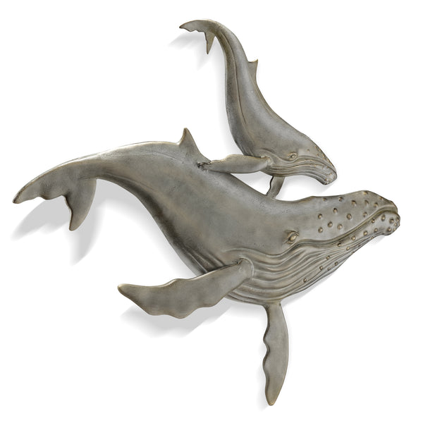 First Surfacing Whale & Cub Wall Plaque