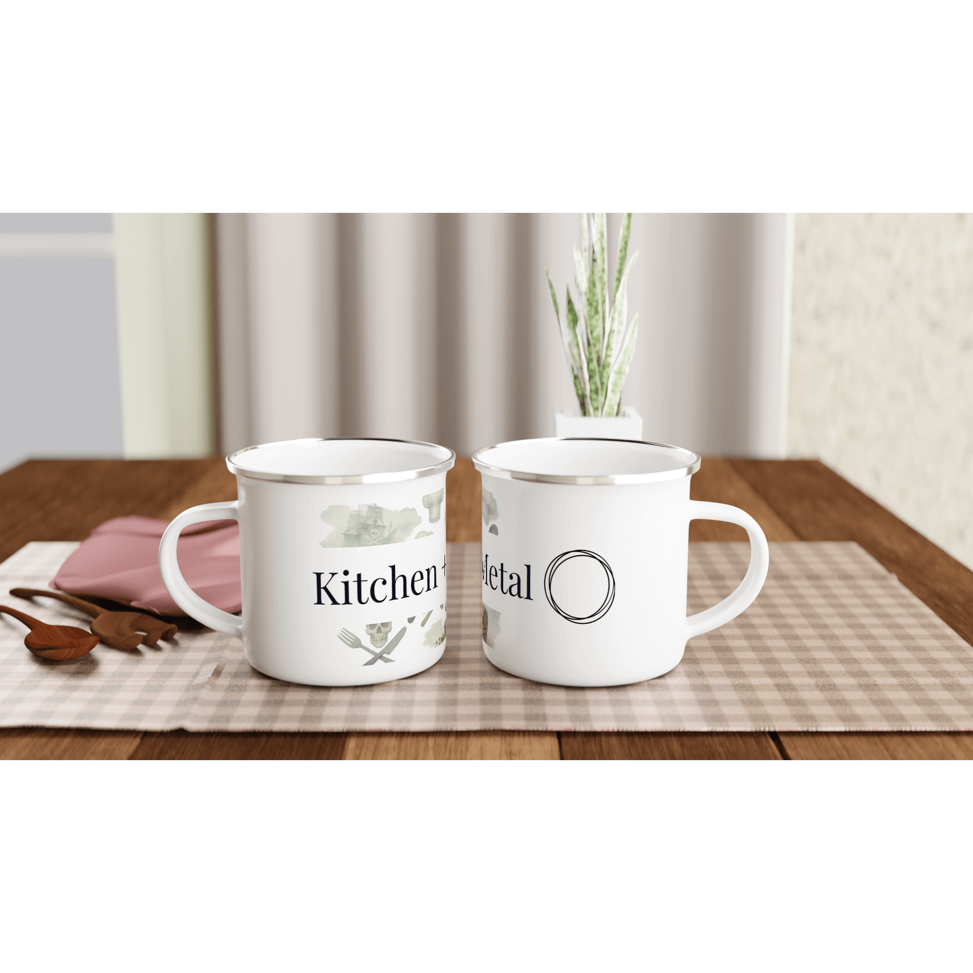 White 12oz Enamel Mug | Coffee Mugs | Kitchen + Metal