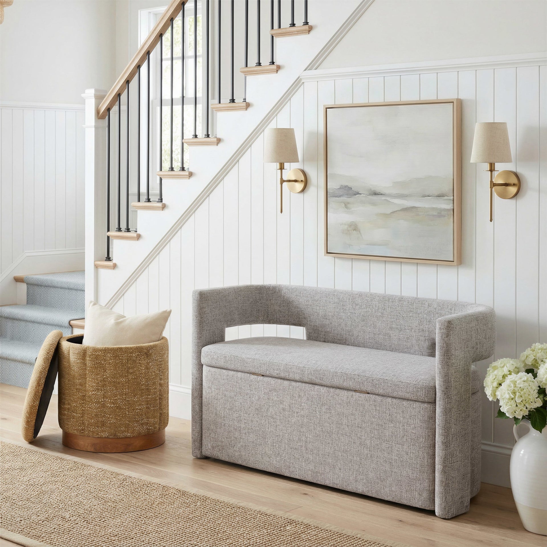 Fije Storage Ottoman Oat Yellow