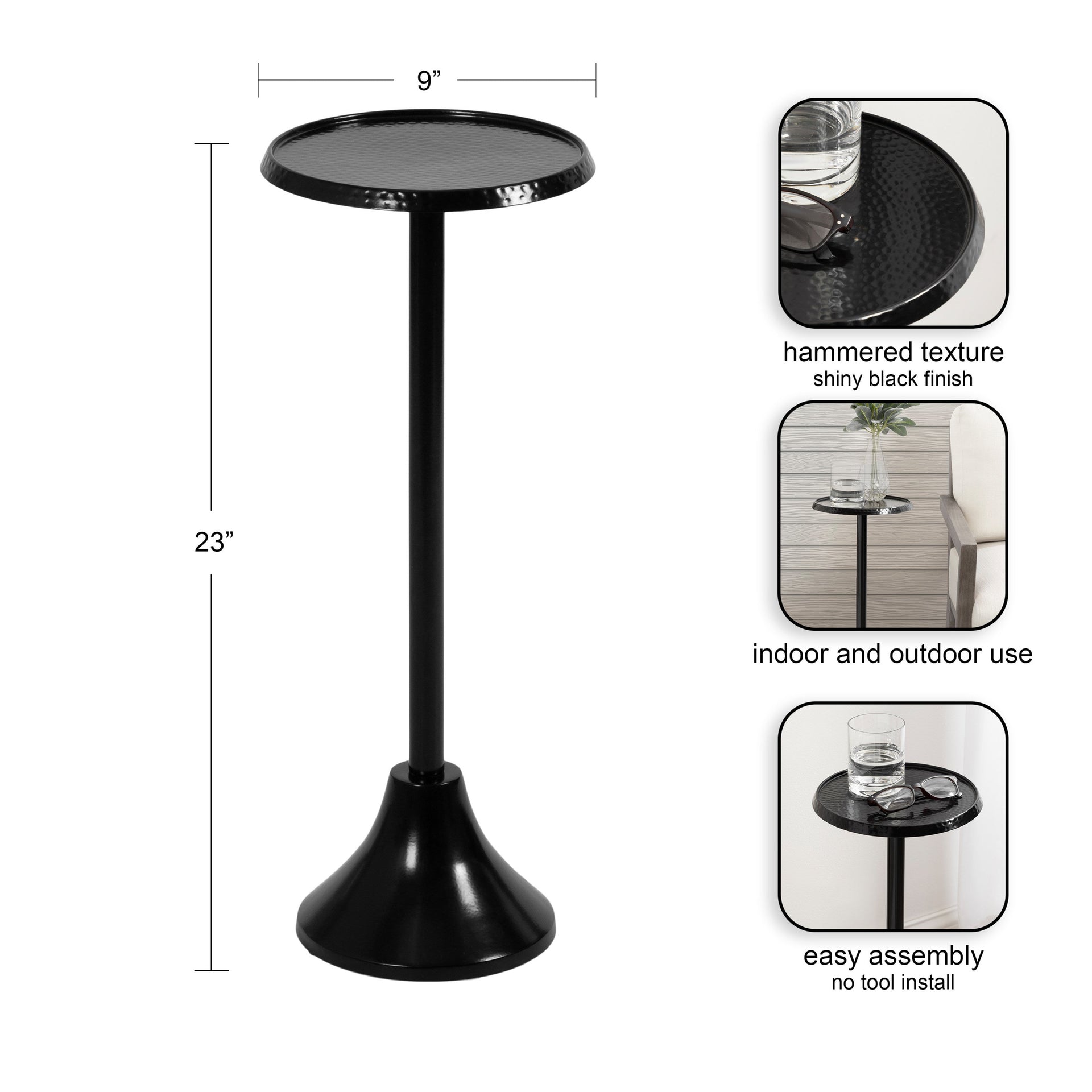 Sanzo Outdoor Metal Drink Table