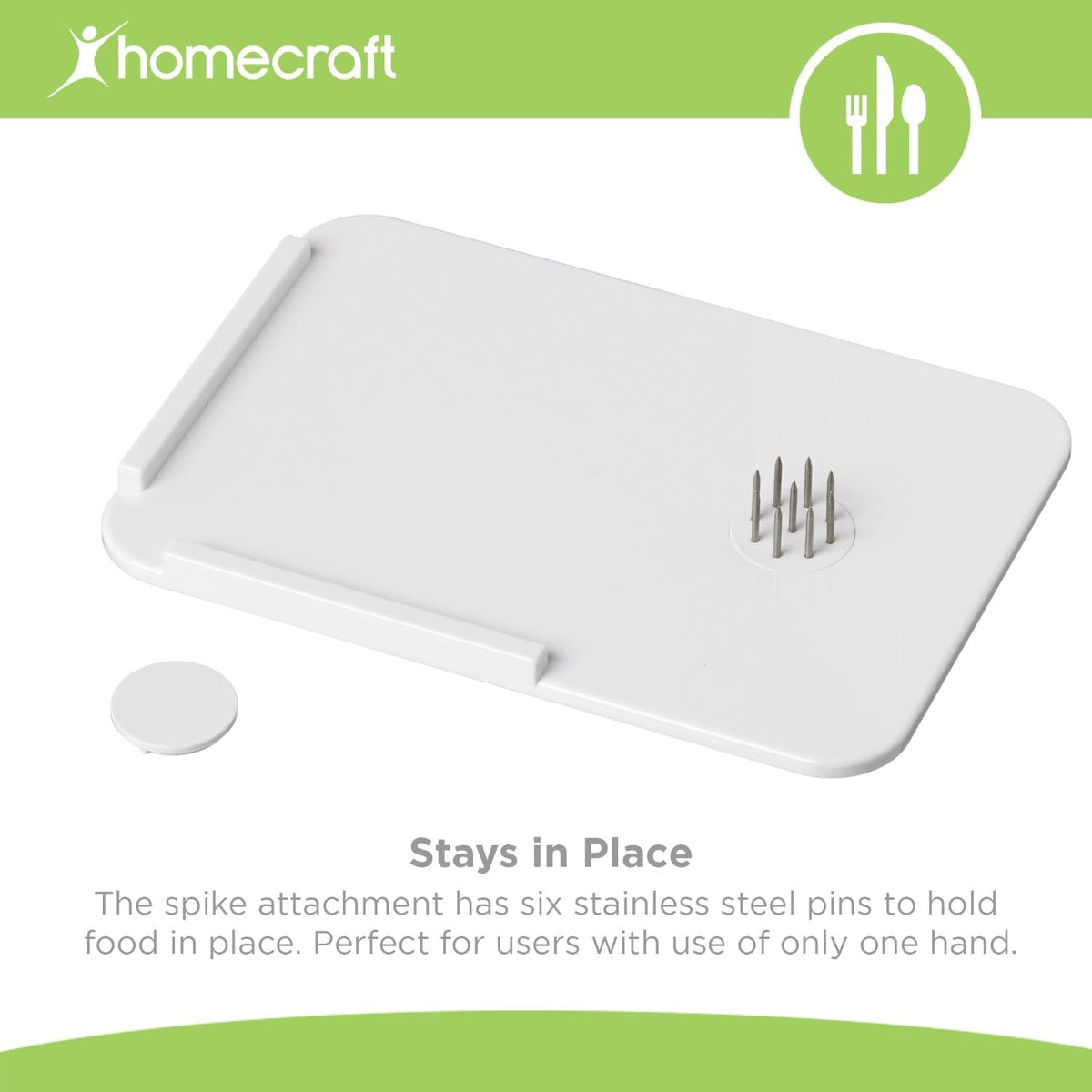 One-Handed Cutting Board with Spikes, Non-Slip Food Prep Aid