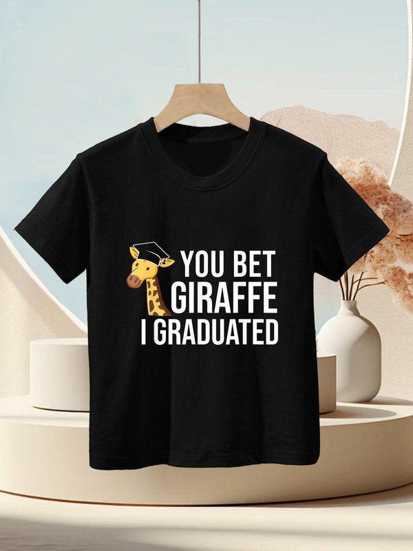 Funny Graduation You Bet Giraffe I Graduated Kids T-Shirt