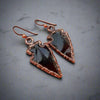 Obsidian Arrowhead Earrings - Bohemian | Handmade by Blackbird & Sage