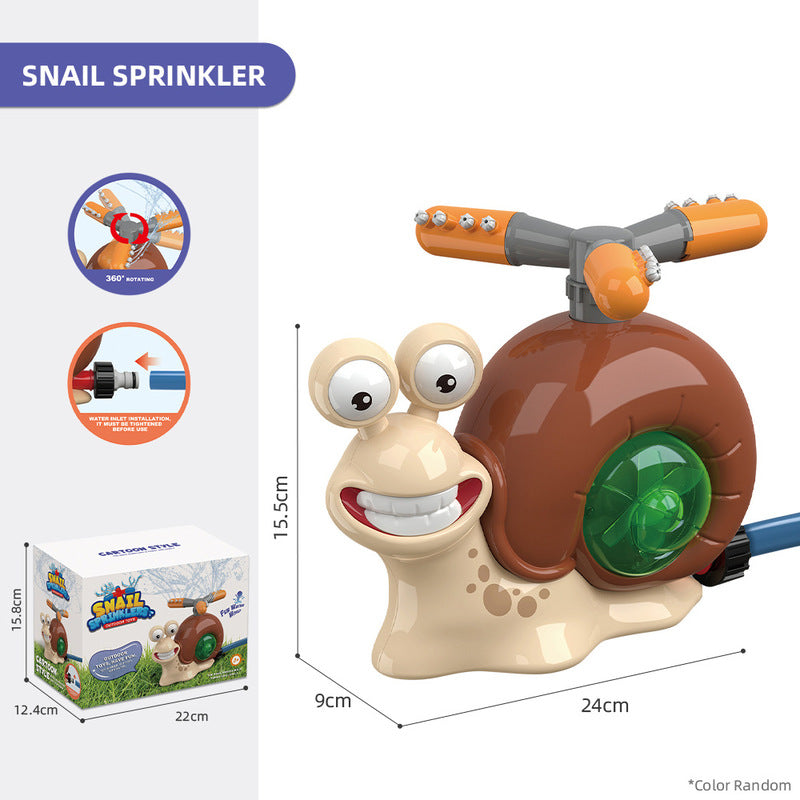 Cartoon snail sprinkler for boys and girls, summer garden lawn, water - spraying toys, fun pool party, backyard