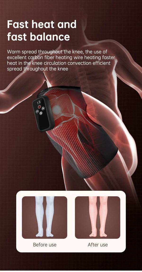 Electric heating knee massage instrument, vibration moxibustion, shoulder and elbow joint pain, hot compress knee massager for old cold legs