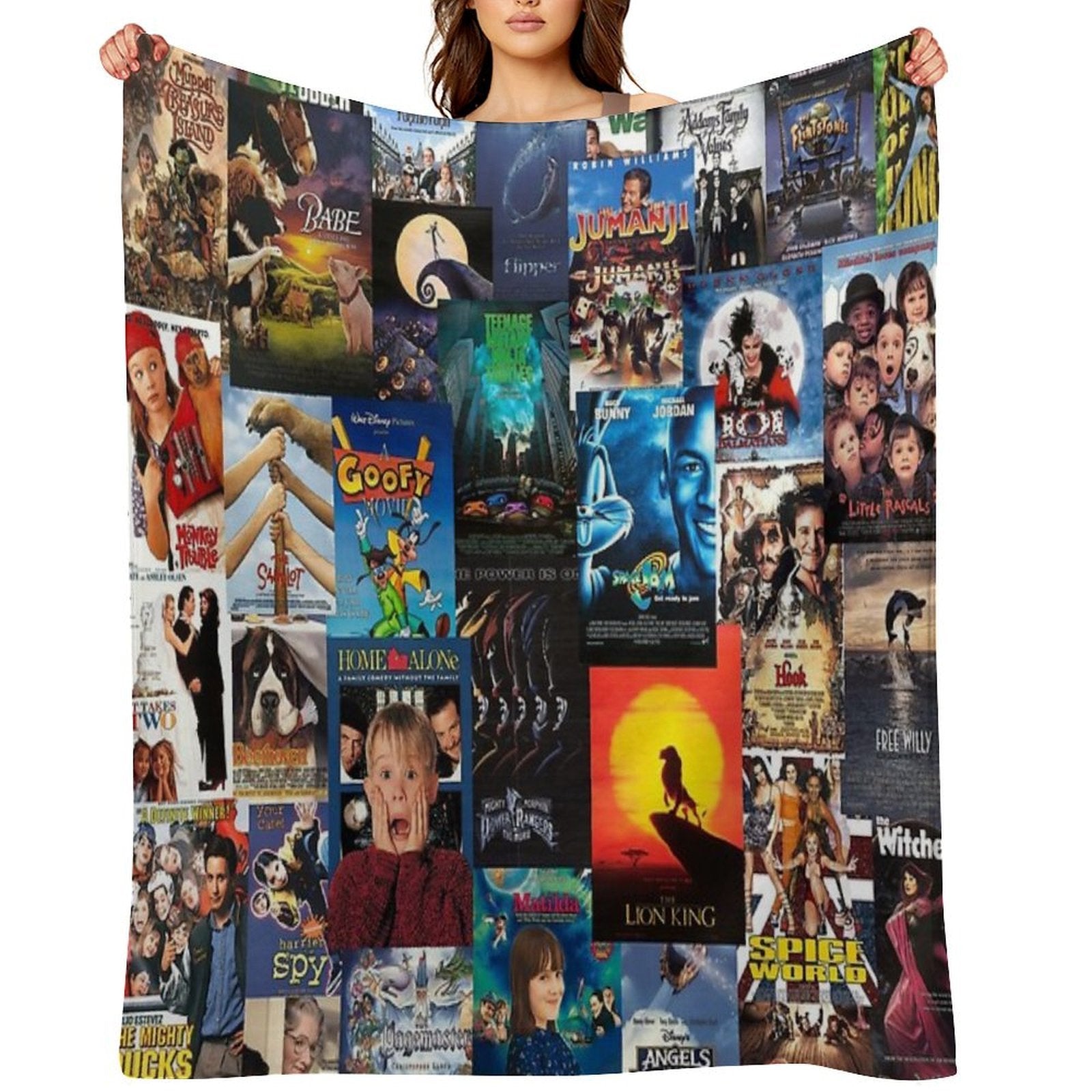 90s Childhood Movie Posters Anti-pilling Throw Blanket
